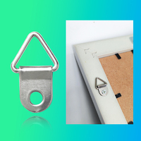 Crochet de sécurité en fer X0909 TS-K036, petite taille, triangle, anneau en R, crochet pour cadre photo, un trou, crochet pour cadre photo avec vis