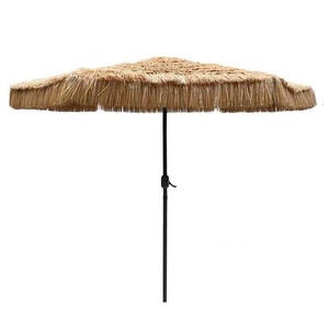 Rattan Outdoor Umbrella 2.7M Hand Crank <b>Sun</b> <b>Shade</b> Garden Beach Use - Product Image 5