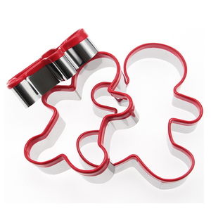Ensemble de 3 emporte-pièces de Noël <span class=keywords><strong>en</strong></span> acier inoxydable personnalisés avec forme de pain d'épices pour biscuits et gâteaux de cuisine - Product Image 3