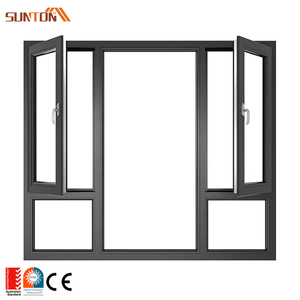 نافذة زجاجية معزولة مصنوعة خصيصًا من الألومنيوم والكسر الحراري ، أبواب حديثة من سبائك الألومنيوم والجسر المكسور - Product Image 6