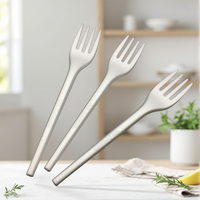 Fourchette jetable biodégradable CPLA Greenday pour compagnies aériennes, kit de fourchettes PLA pour fêtes, résistante à la chaleur, durable, 6/6,5 pouces