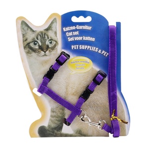 Chats Furets Animaux Collier de harnais de poitrine réglable avec laisse Ensemble de 11 <span class=keywords><strong>couleurs</strong></span> - Product Image 5