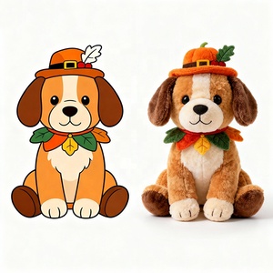 Peluche Personalizzato a Forma di <span class=keywords><strong>Cane</strong></span> con Ricamo su Misura, Giocattolo in Morbido Cotone PP, Colore Personalizzabile, Animale di Peluche per le Festività - Product Image 3