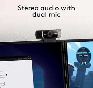 Webcam <span class=keywords><strong>Logitech</strong></span> <span class=keywords><strong>C922</strong></span> <span class=keywords><strong>Pro</strong></span> <span class=keywords><strong>HD</strong></span> 1080P 60fps avec objectif en verre autofocus, caméra de streaming et double micro pour Twitch et YouTube Live Streaming - Product Image 5