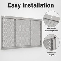 Panneau en tôle perforée alvéolée, grille de ventilation hexagonale avec cadre et trous pré-perforés pour protection de machine