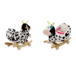 Custom plush stuffed animal <strong>rocking</strong> chair ride on toy Xiyuan with wheels 100% polyester <strong>&</strong> wooden support - Product Image 5