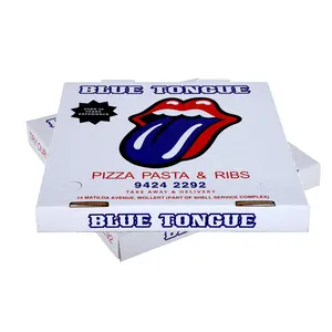 Cajas de cartón para pizza corrugado Kraft, embalaje de papel artesanal, para restaurante y hogar