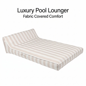 Lit de <span class=keywords><strong>piscine</strong></span> gonflable style resort pour adultes, transat flottant rayé recouvert de tissu pour la plage et la <span class=keywords><strong>piscine</strong></span> - Product Image 3