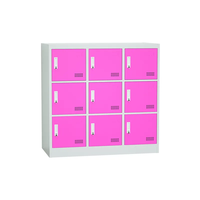 Élèves du primaire Coloré Casier De Stockage Cartable Casier En Métal 9 Portes Maternelle En Acier Casier De Stockage Armoire