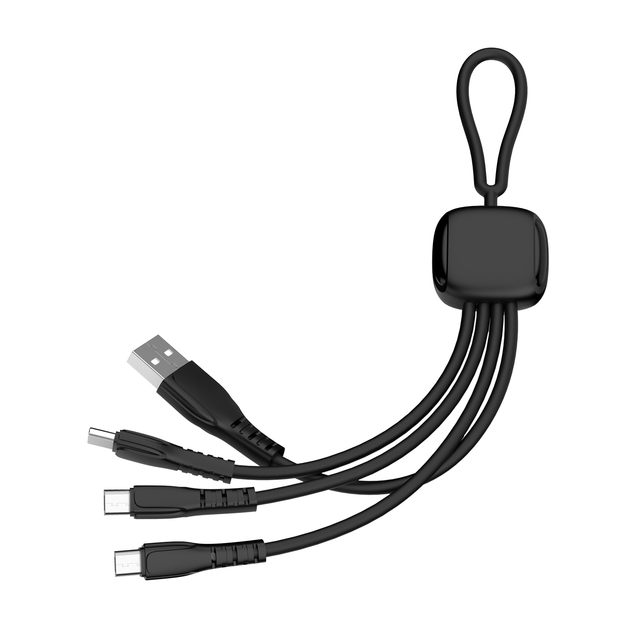 New Design Phone Accessories Charger Cable 4 Connectors 3A Quick Charging USB Type C Mirco Charging for Phone