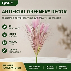 Foglie Artificiali di Giunco, Erba Cipollina Ignifuga, Resistente ai Raggi UV, Ecologica, di Alta Qualità, Mazzo di Giunco per Decorazioni Matrimoniali e Casa - Product Image 1
