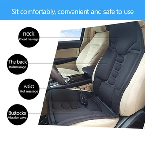 Almohadilla de masaje para silla de oficina en casa, colchón de espalda <span class=keywords><strong>Lumbar</strong></span> para el cuello, cojín de masaje de calor eléctrico, masajeador de asiento de coche con vibración - Product Image 4