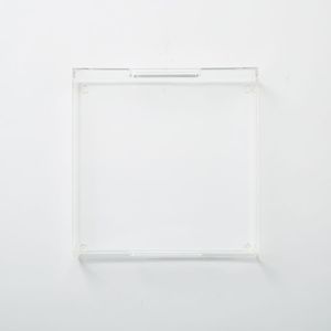 Plateaux carrés modernes en lucite transparente, petits plateaux de service en acrylique pour la nourriture, le thé, le café, le petit-déjeuner, les collations, le <span class=keywords><strong>fromage</strong></span>, les amuse-gueules - Product Image 4