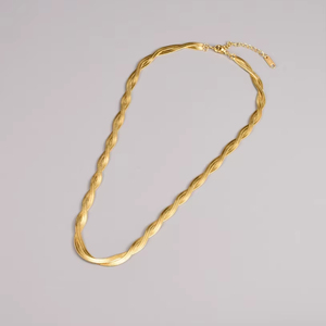 Nuova collana girocollo a catena di serpente in acciaio inossidabile di lusso da donna intrecciata con placcatura in oro gioielli in stile regalo carino - Product Image 4