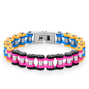 Trendy Bicycle Chain Bracelet Punk Rock Motorcycle Style Stainless Steel <b>Men</b> Bracelet Jewelry - Product Image 5