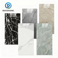 Panneaux muraux en faux marbre PVC SPC pour salles de bains étanches, salons et hôtels