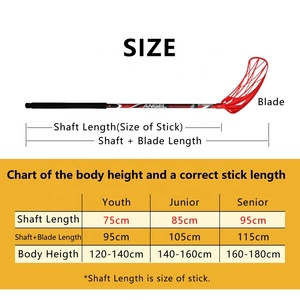 OEM Logo màu chất liệu hợp kim nhôm Kích thước 75cm mềm Hockey sản phẩm ISO mạnh mẽ tùy chỉnh Hockey dính băng Đen <span class=keywords><strong>floorball</strong></span> gậy - Product Image 4