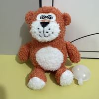 Jouets à mâcher pour animaux de compagnie en corde ronde avec logo personnalisé, design singe, sonore, vente en gros