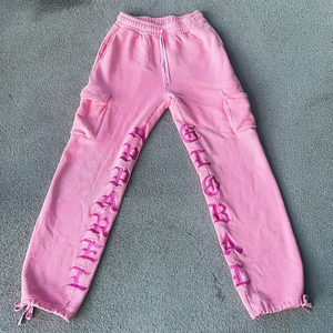 Custom Embroidery Logo Women Streetwear Joggers <b>Cargo</b> <b>Pant</b> Trousers 100% Cotton Flared Sweatpants Women <b>Cargo</b> <b>Pants</b> - Product Image 1