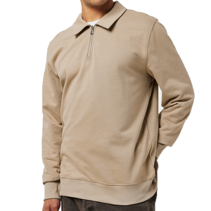 Collared Hoodie Wholesale 1/4 Zipper Hoodie Custom Logo Pullover High Quality Men's Hoodie - Product Image 1