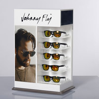 Conception de magasin optique Verrouillé Acrylique Lunettes Présentoir Au Détail Stockage Lunettes De Soleil Stand Affichage Vitrine Cabinet