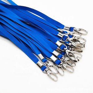 Manufacturers Custom 1cm Polyester Label Lanyard Employee Badge Strap Hanging Work Permit Rope
