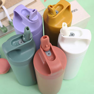 550ml Eco-friendly Double Wall Stainless Steel Drinking Sports Powder Coated Water <b>Bottle</b> With Straw - Product Image 2