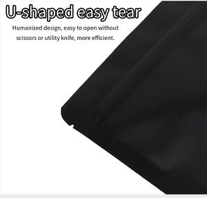 リサイクル可能な食品貯蔵再利用可能なブラッククラフト紙包装スタンドアップジッパーバッグヒートシール可能なクラフトポーチ付きクリアウィンドウ - Product Image 5