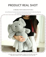 Peluche Apaisante Douce, Éléphant en Peluche Mignon Rembourré de Coton PP, Anti-Stress, Compagnon de Sommeil, Cadeau Confortable pour Enfants et Adultes