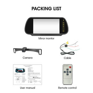 <span class=keywords><strong>Monitor</strong></span> Retrovisore Auto <span class=keywords><strong>7</strong></span> Pollici con Telecamera di Retromarcia 2-in-1, Risoluzione 800x480, Display HD Compatibile con CarPlay, Schermo TFT per Retromarcia - Product Image 3