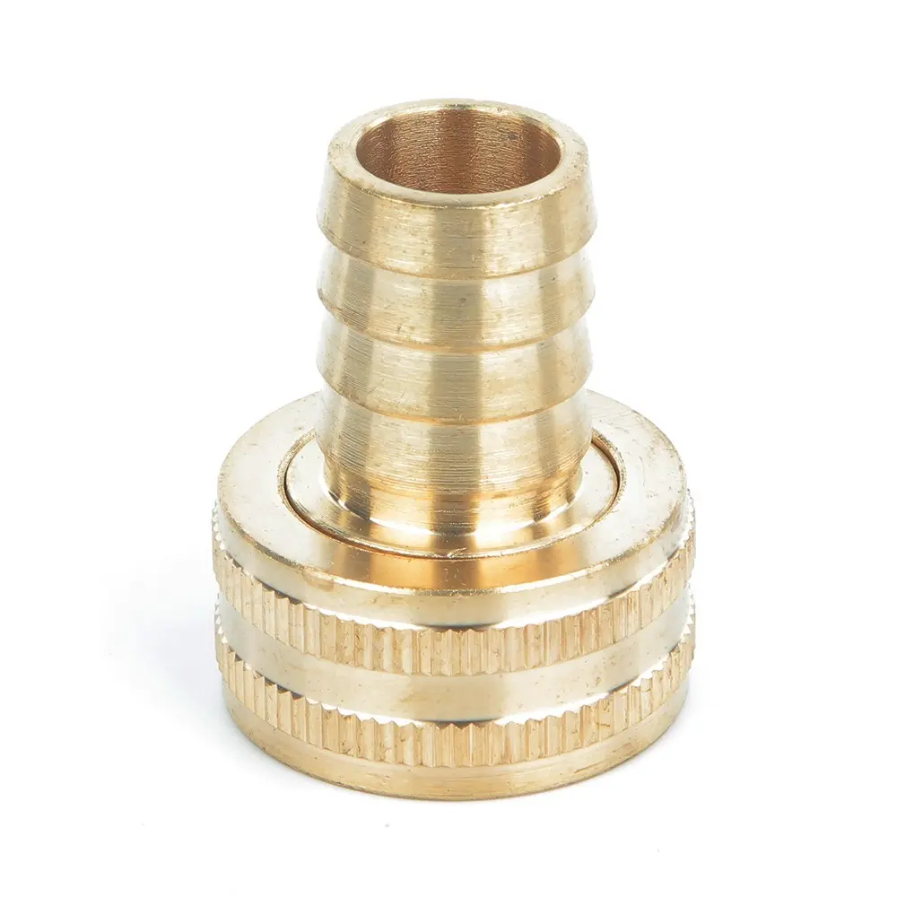 3/4 IN FHT X 1/2 In OD Lead-free Brass Garden Hose Swivel Adapter Fitting