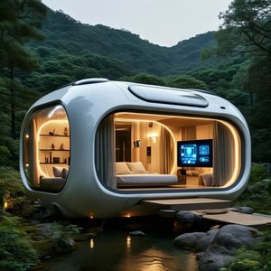 Casa Prefabricada Moderna Contemporánea, Estructura de Acero Tipo Cápsula con Diseño de Contenedor Resistente al Agua - Product Image 2