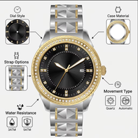 Montre à quartz de luxe pour hommes, élégante, mouvement à quartz japonais sophistiqué, bracelet en acier inoxydable, cadeau d'anniversaire