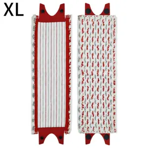 Allegro Nova Venda Quente Vermelho + Branco Lavável Mop Cabeça Refil Fit Vileda Ultramax XL 51*14cm Microfibra Mop