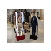 Pantalla LED Plegable para Interiores con Base con Ruedas, Pantalla Digital Publicitaria para Centros Comerciales, Exposiciones y Tiendas
