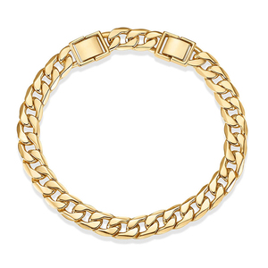 Tobilleras de eslabones cubanos planos gruesos de acero inoxidable Dorado a la moda <span class=keywords><strong>para</strong></span> mujer, joyería de <span class=keywords><strong>pie</strong></span> de playa de verano <span class=keywords><strong>para</strong></span> fiesta, tobilleras doradas <span class=keywords><strong>para</strong></span> mujer - Product Image 6