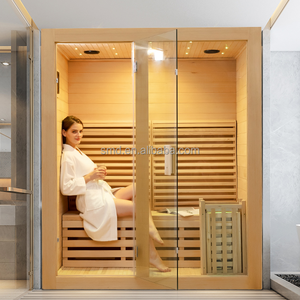 Indoor Sauna raum Hemlock <span class=keywords><strong>Steam</strong></span> Sauna <span class=keywords><strong>Room</strong></span> Für 3 Personen Größe - Product Image 1