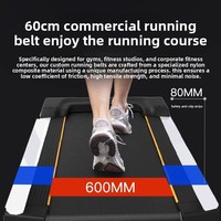 Tapis roulant électrique à écran tactile, grand modèle, qualité commerciale, intérieur, amortissant, multifonctionnel, silencieux, vitesse variable intelligente
