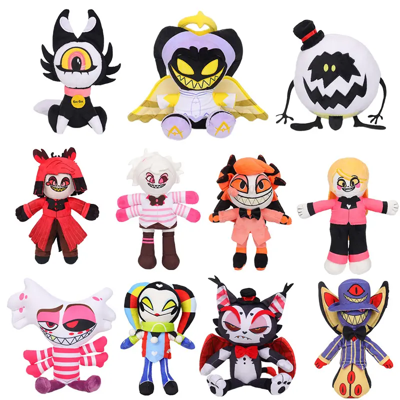 Hazbin Hotel Evil Boss Clown Plush Toy Bulk plush toy suppliers Eco-Friendly Soft Toy for Kids Stuffed animal suppliers