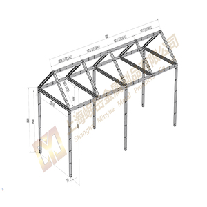 Marco pequeño de armazón de aleación de aluminio de 100x100mm con techo de ermita para iluminación de eventos de escenario, exhibición de armazón que se mueve cómodamente - Product Image 4