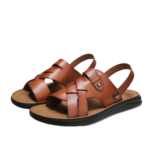 Sandales décontractées pour hommes, style pêcheur, à plateforme, à enfiler, semelle souple, en cuir microfibre, imperméables, séchage rapide, mode, pour l'extérieur, la plage, avec bride de cheville - Product Image 2