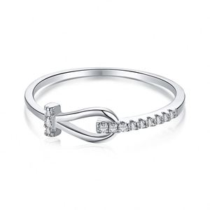 Dylam Hot Sale Wholesale <b>Thin</b> Double Layered Fashion Simple CZ 5A Elegant Silver <b>Rings</b> S925 Sterling <b>Rings</b> - Product Image 1
