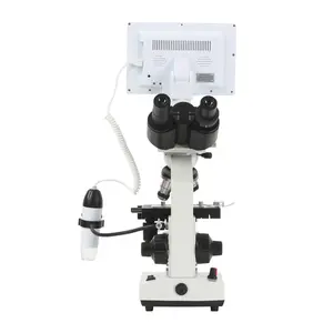Monitor de fuente de luz eléctrica ajustable Led, plataforma móvil de doble capa, microscopio de gran aumento de apertura ajustable
