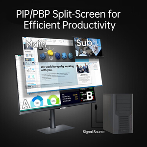 <span class=keywords><strong>Samsung</strong></span> S27D804UAC Moniteur Ultra HD 4K de 27 pouces, panneau IPS, compatible Mac Type-C (90W), PBP/PIP, KVM - Product Image 3