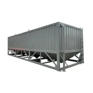 Mini Portable Horizontal Cement Silo Mobile Steel Storage Container Type 20 Ton Cement Silo