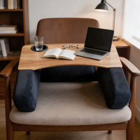Tablette pour ordinateur portable avec repose-bras ergonomique, 17 pouces, pour lit et canapé |   Accoudoirs ergonomiques en mousse EPP robustes pour la lecture, l'écriture et les jeux
