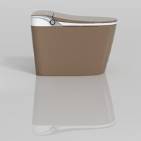 Anneau d'inversion de rabat à induction automatique Toilette intelligente au sol de luxe Siège de chasse d'eau thermostatique à effluent S-Trap Toilette intelligente