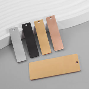 Gantungan Kunci Persegi Panjang Bahan Stainless Steel 304 Finishing Cermin untuk Diukir - Product Image 5