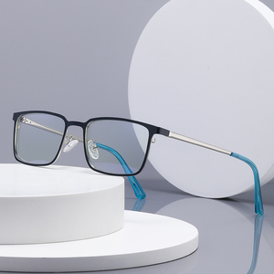 Partagas Mode Photochromiques Photogray Rectangulaires Anti-Lumière Bleue Blocage de <span class=keywords><strong>Couleur</strong></span> Lunettes Optiques Monture pour Hommes - Product Image 1