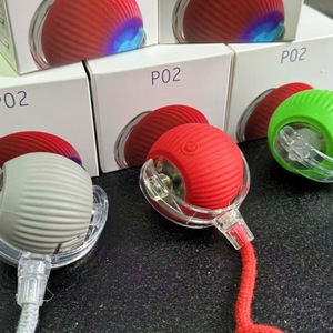 P02 – balle interactive en Silicone pour chats et chiens, jouet roulant pour animaux de compagnie, jouet d'entretenissement, couleur unie, 57g - Product Image 2